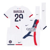 Paris Saint-Germain Bradley Barcola #29 Vonkajší Detský futbalový dres 2024-25 Krátky Rukáv (+ trenírky)